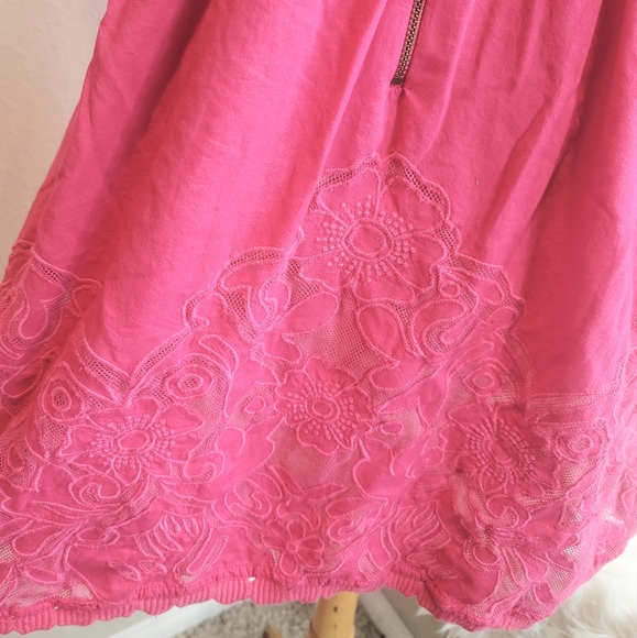 ANTHROPOLOGIE MOULINETTE SOEURS RHODODENDRON FUSCHIA LACE WOMEN'S DRESS SIZE 12 - Picture 6 of 16